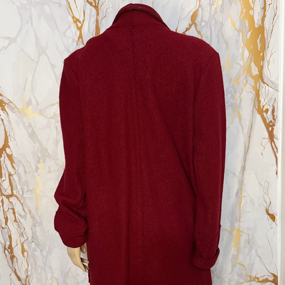 *Dex Women's Deep Red Trench Coat - Picture 7 of 11